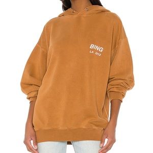 ANINE BING LA Eagle Hoodie in Camel